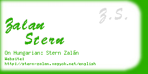 zalan stern business card